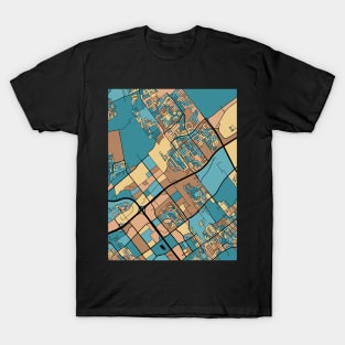 Laval Map Pattern in Mid Century Pastel T-Shirt